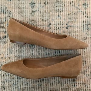 Banana Republic Beige Nude Italian Leather and Suede Flats
